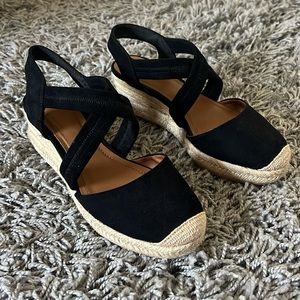 Black and Beige Wedges